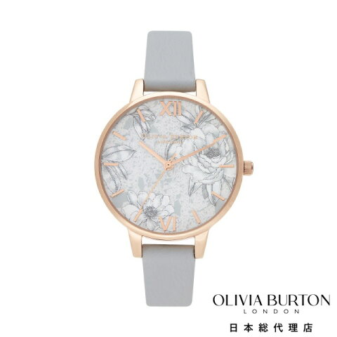オリビアバートン レディース 腕時計 日本正規代理店 公式ストア Olivia Burton テラゾ フローラルズ ヴィーガングレイ ＆ ローズゴールド
