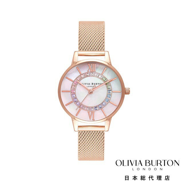 公式 オリビアバートン 腕時計 レディース 時計 アナログ かわいい ブランド レザーベルト プレゼント きらきら プレゼント ギフト レインボー ワンダーランド 20代 30代 美人百花