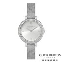 オリビア・バートン クラシックス - 30mm ヴィンテージ ビーズ シルバー ホワイト サンレイ メッシュ レディース ウォッチ OLIVIA BURTON