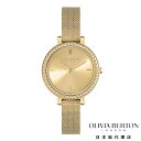 オリビア・バートン クラシックス - 30mm ヴィンテージ ビーズ ライト ゴールド サンレイ メッシュ レディース ウォッチ OLIVIA BURTON