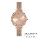 オリビア・バートン クラシックス - 30mm ヴィンテージ ビーズ ローズゴールド サンレイ メッシュ レディース ウォッチ OLIVIA BURTON