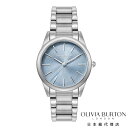 オリビア・バートン クラシック 34mm グロウフル スカイブルー&シルバー ブレスレット レディース ウォッチ OLIVIA BURTON