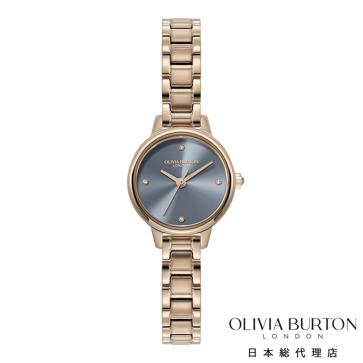 【ブラックフライデー★ポイント3倍】オリビア・バートン クラシック 23mm ミニ チョークブルー＆ローズ..