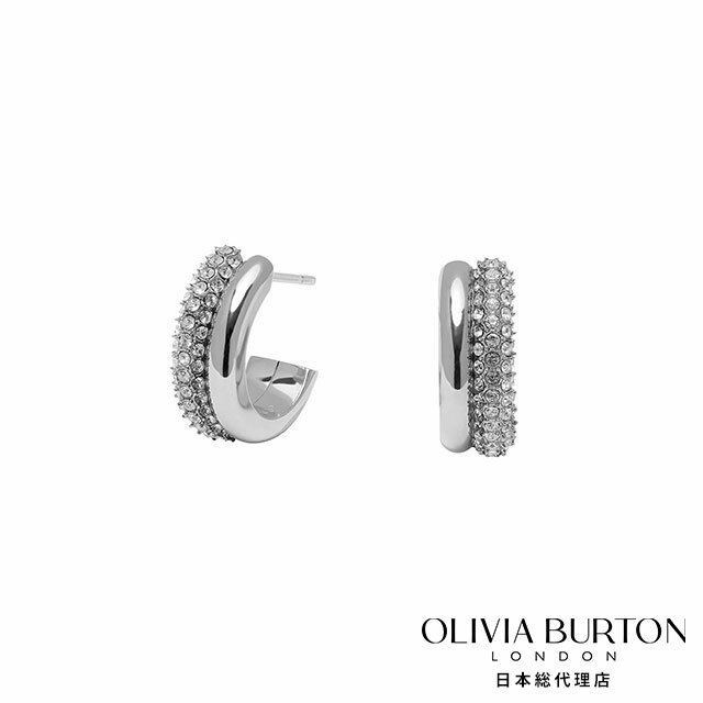 [公式] オリビアバートン ピアス アクセサリー レディース ジュエリー おしゃれ かわいい きれいめ シルバー 銀色 シンプル プレゼント 誕生日 クラシック - エントワイン フープ