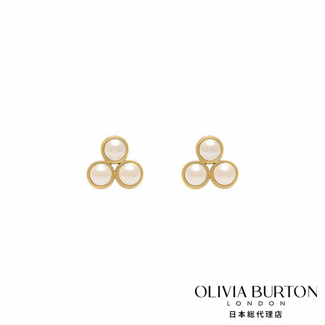 【マラソン限定★ポイント最大3倍！】[公式] オリビアバートン ピアス アクセサリー レディース ジュエリー おしゃれ かわいい きれいめ ゴールド 金色 シンプル プレゼント 誕生日 クラシック - パール クラスター ゴールド スタッド ピアス