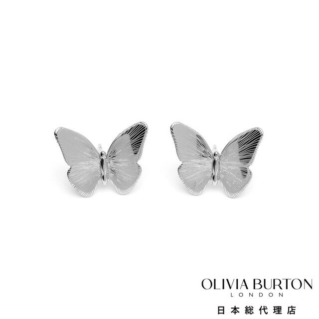 オリビア バートン バタフライ - シルバー スタッド ピアス レディース アクセサリー ジュエリー OLIVIA BURTON 母の日