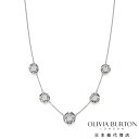オリビア・バートン シグネチャー - チューダー ローズ シルバー マルチステーション ネックレス レディース ウォッチ OLIVIA BURTON