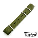 テクネ【Techne】替えベルト ナイロンストラップ GB nylon 280mm SS olive