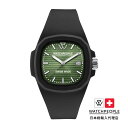 ウォッチピープル ブラック - タイムレスグリーンライン - 44mm レディース メンズ ウォッチ WATCHPEOPLE