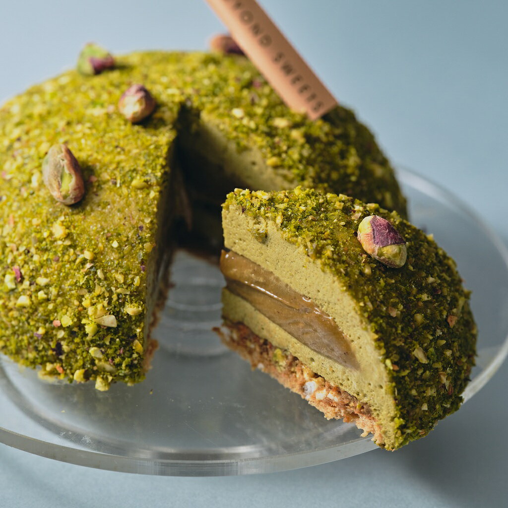 糖質制限ムースケーキ リッチピスタチオ（砂糖不使用）［ホール］ 冷凍配送 5号サイズ 1台