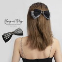 リボン バレッタ 上品 髪飾り シンプル レディース ヘアアクセサリー ヘアクリップ 髪留め 大きい 大きめ 可愛い パーティー お呼ばれ 結婚式 ブライダル ...