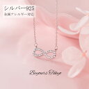 ネックレス シルバー925 レディース インフィニティ 無限 ∞ ペンダント ジルコン ペアネックレス ジュエリー クリスマス 彼女 妻 娘 記念日 誕生日 ホワイトデー プレゼント アクセサリー 男女兼用 チェーン シンプル 金属アレルギー対応 に優しい かわいい おしゃれ(4)