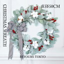 リース 玄関 オールシーズン 屋外 クリスマスリース 北欧 壁掛け 部屋 ドア 手作り 店舗 装飾 飾り 50cm 飾り付け オーナメント インテリア パーティ...