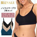 【サイズ限定SALE】ノンワイヤー パッド入り Tシャツブラ 3枚セット (ブラ セット シームレス 快適 シンプル ヨガ ピラティス 楽 家 部屋着 ブラジャー レディース 下着 セール お得)