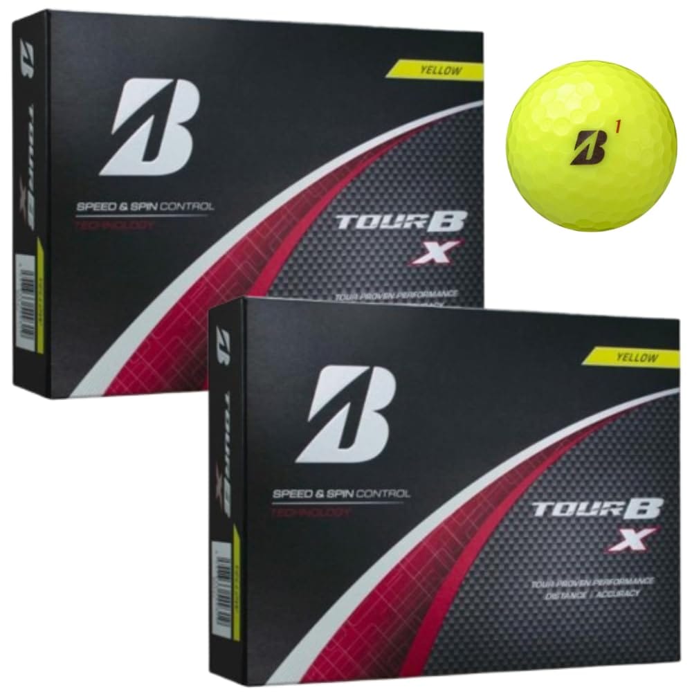 【2ダースセット】ブリヂストン 2024 TOUR B X ツアー B X イエロー 2ダースセット 24球 ※オリジナルショップカード