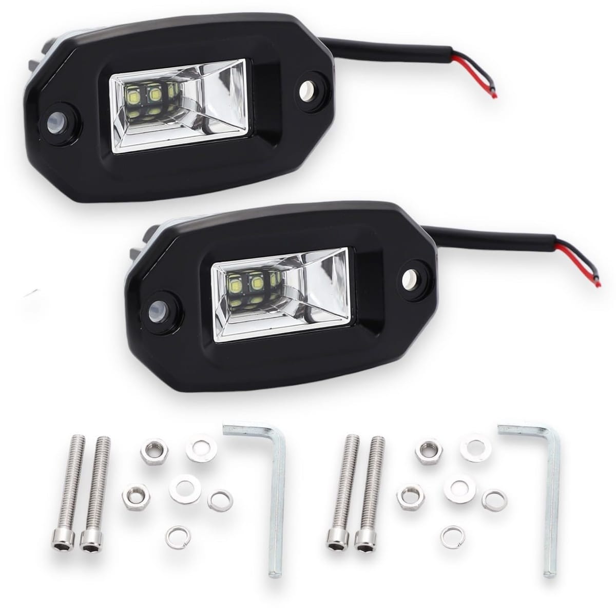 Kanoan LED ワークライト 2個セット 埋め込み 20W 12V 24V 広角 作業灯 IP68 6000K 2300LM 防水 防塵 ..