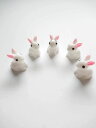 ミニチュア うさぎ5体セット テラニウム ガーデニング 苔リウム ドールハウス フィギュア 置物 ジオラマ