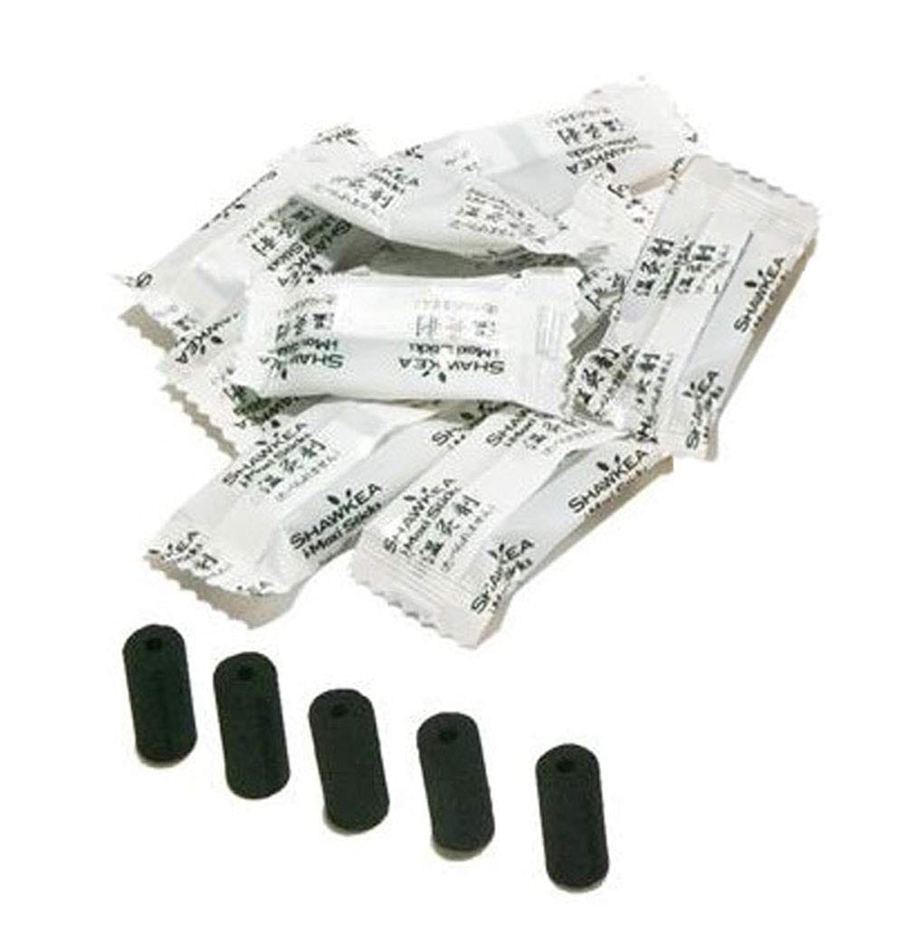 邵氏温灸器用の温灸材で、ご家庭で気軽に出来るお灸です。モグサを炭化させて煙が出ないようにした固体に松節エキスとシナモンエキスを加えた温灸剤です。