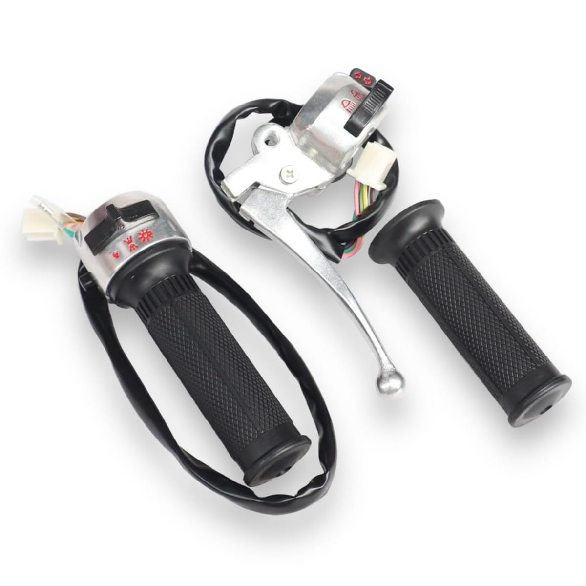 Kanoan ホンダ 用 モンキー ゴリラ ダックス DAX カブ リトルカブ ハンドル グリップ レバー 左右 ハンドルスイッチ スイッチボックス スロットルホルダー 22.2mm セット 修理 予備 メンテナンス カスタム品 社外品 汎用品