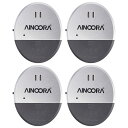 AINOORA ガラスブレークセンサー 4個パック 130DB 大音量ウィンドウ振動アラーム 強盗侵入者検知器 屋内/自宅/オフィス/アパート/RVセキュリティ用 シルバー+ブラック。