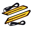 SakaSK LED サイドマーカー 12v 汎用 デイライト ウインカー リアマーカー 2個セット (黄 イエロー)