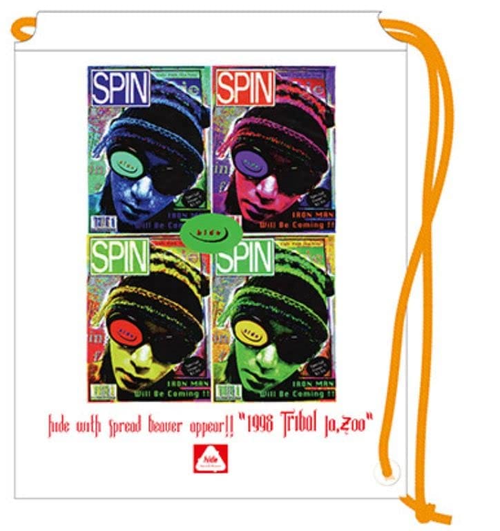 2022年7月公開のhide（X JAPAN） 映画『TELL ME ～hideと見た景色～』のビニールショルダーです。「hide with Spread Beaver appear!!"1998 TRIBAL Ja,zoo"」グッズをモチ...