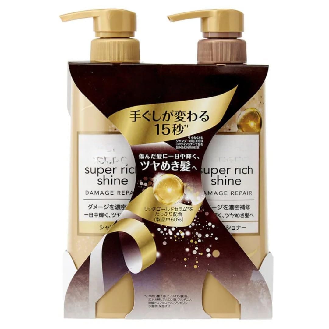 【セット販売】手ぐしが変わる15秒 傷んだ髪に一日中輝く、ツヤめき髪へ シャンプー400g コンディショナー 400g