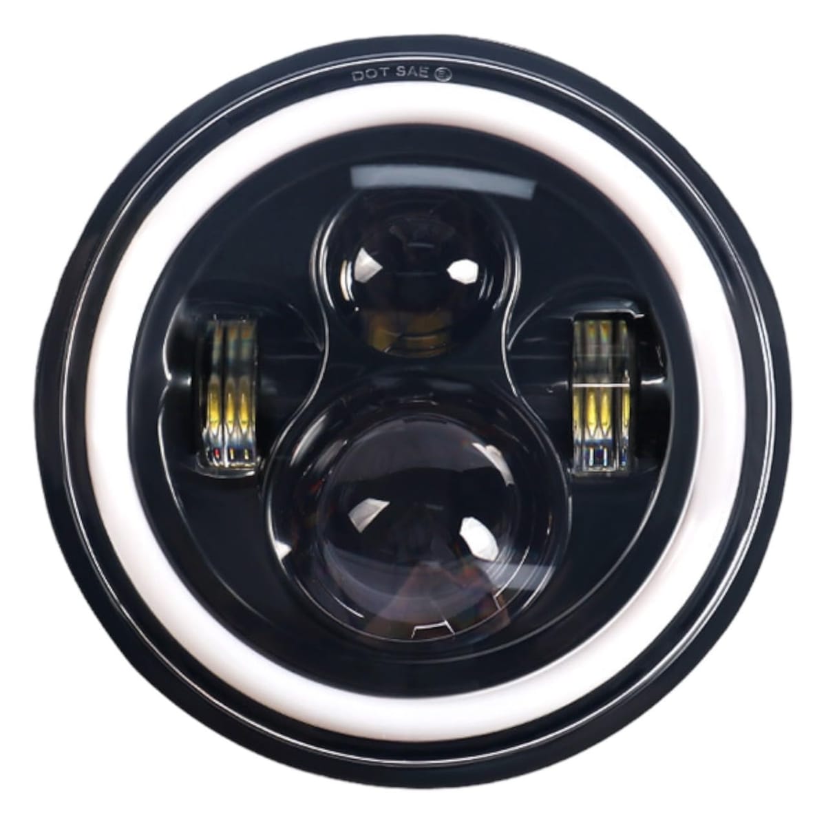 Kanoan 7インチ LED ヘッドライト イカリング ラングラー ジムニー ハーレー 等 互換品 純正交換 デイライト プロジェクター ウインカー リング ライト 汎用品 ドレスアップ カスタムパーツ