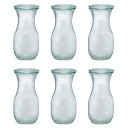 WECK キャニスター ガラスキャニスター 保存容器 保存瓶 WE-763 (JUICE JAR 290ml 6個セット)