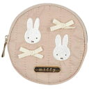 マリモクラフト ミッフィー miffy my favorite ribbon サークルポーチ ベージュ 約Φ100×D15mm DBM-2820