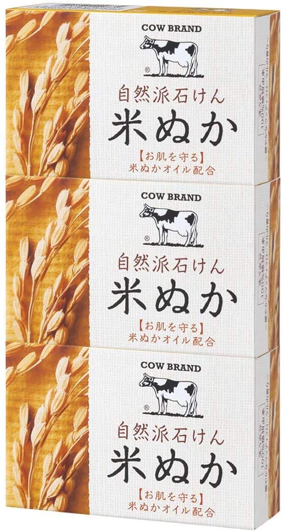 【まとめ買い】カウブランド 自然派石けん 米ぬか 100g*3個 ×2セット