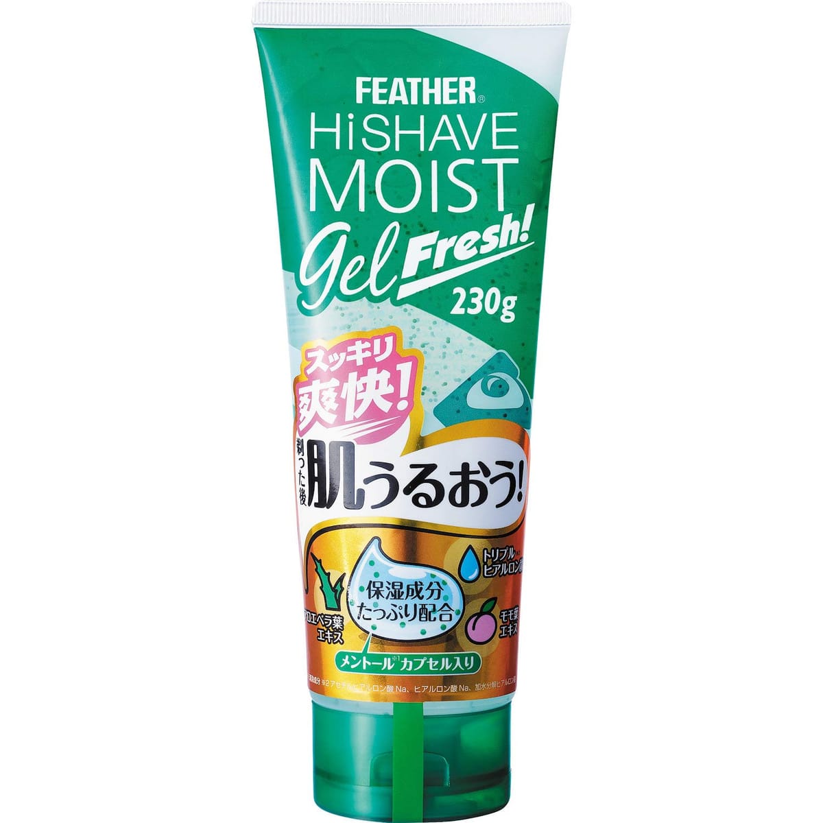 FEATHER(フェザー) シェービングジェル ハイシェーブモイストジェル フレッシュ 230g 保湿 ヒアルロン..