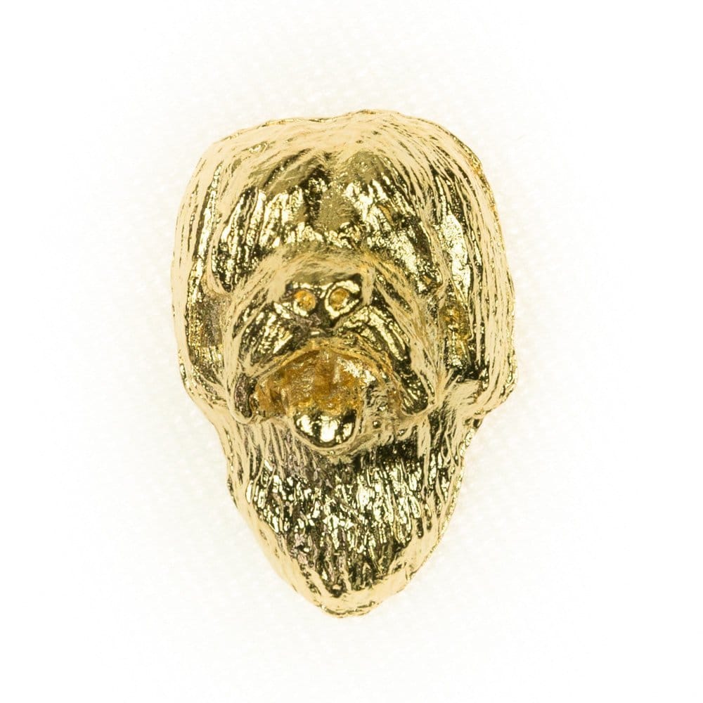 オールド・イングリッシュ・シープドッグ イギリス製 22ctゴールドプレート アート ドッグ ピンバッジ コレクション