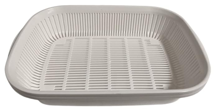 水切りかご ザル バスケット 四角 角型 日本製 26.8cm×18.6cm×高さ5.7cm