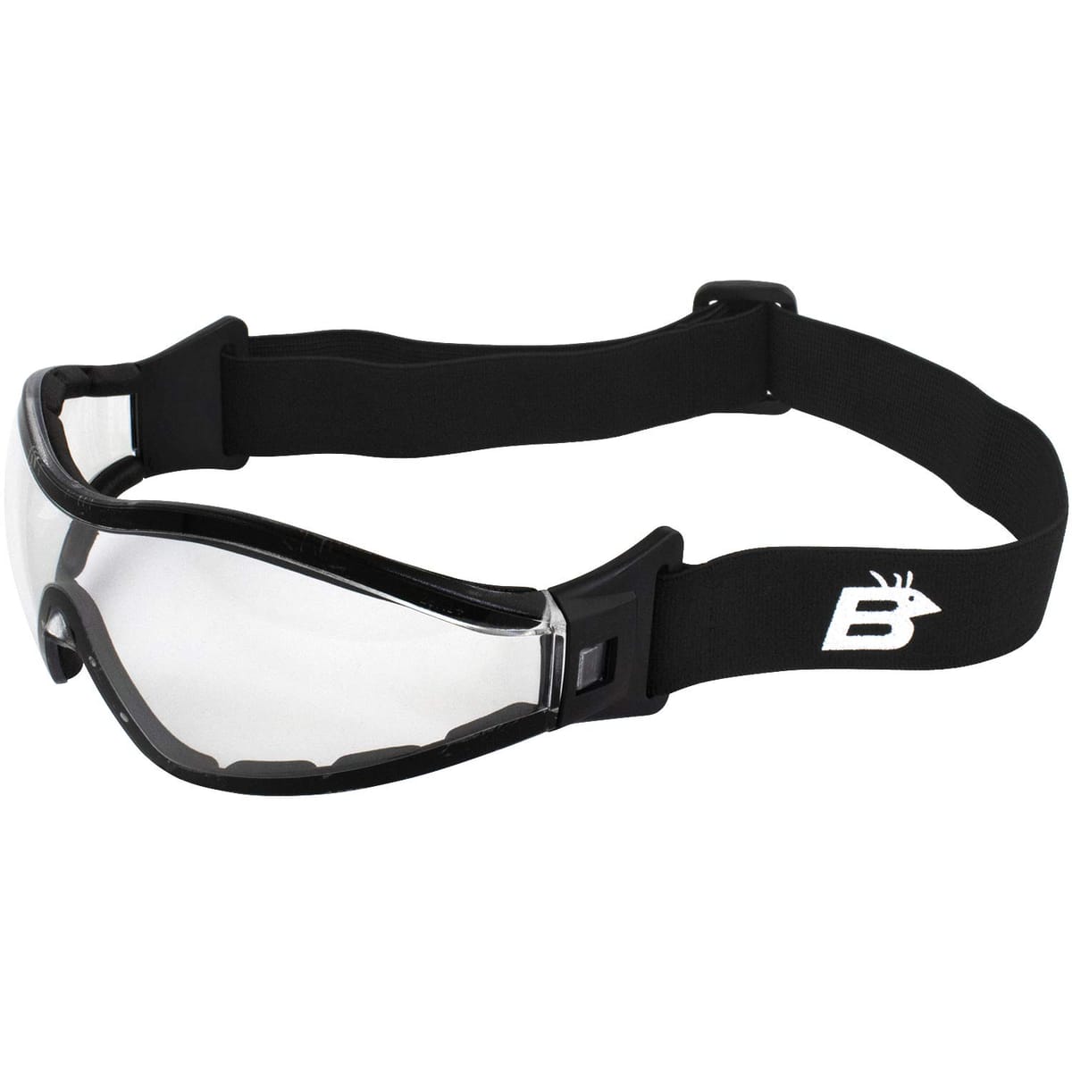 Birdz Eyewear Boogie オートバイ スポーツ&スカイダイビングゴーグル パッド入りブラックフレーム ク..
