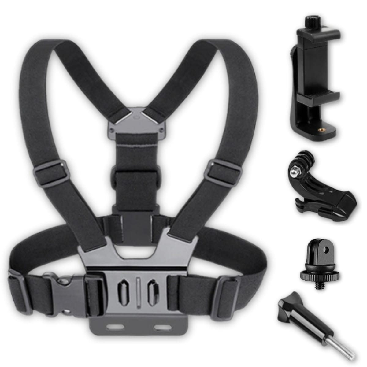 [HYmish]チェストマウントハーネス カメラ ホルダー スマホ ウェアラブル 動画撮影用