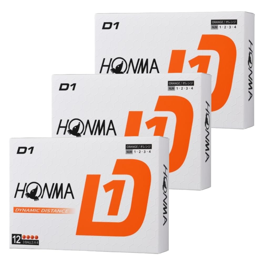 【3ダースセット】本間ゴルフ D1 ボール ゴルフボール 2024年モデル BT2401 オレンジ (36球) 公認球 ※..