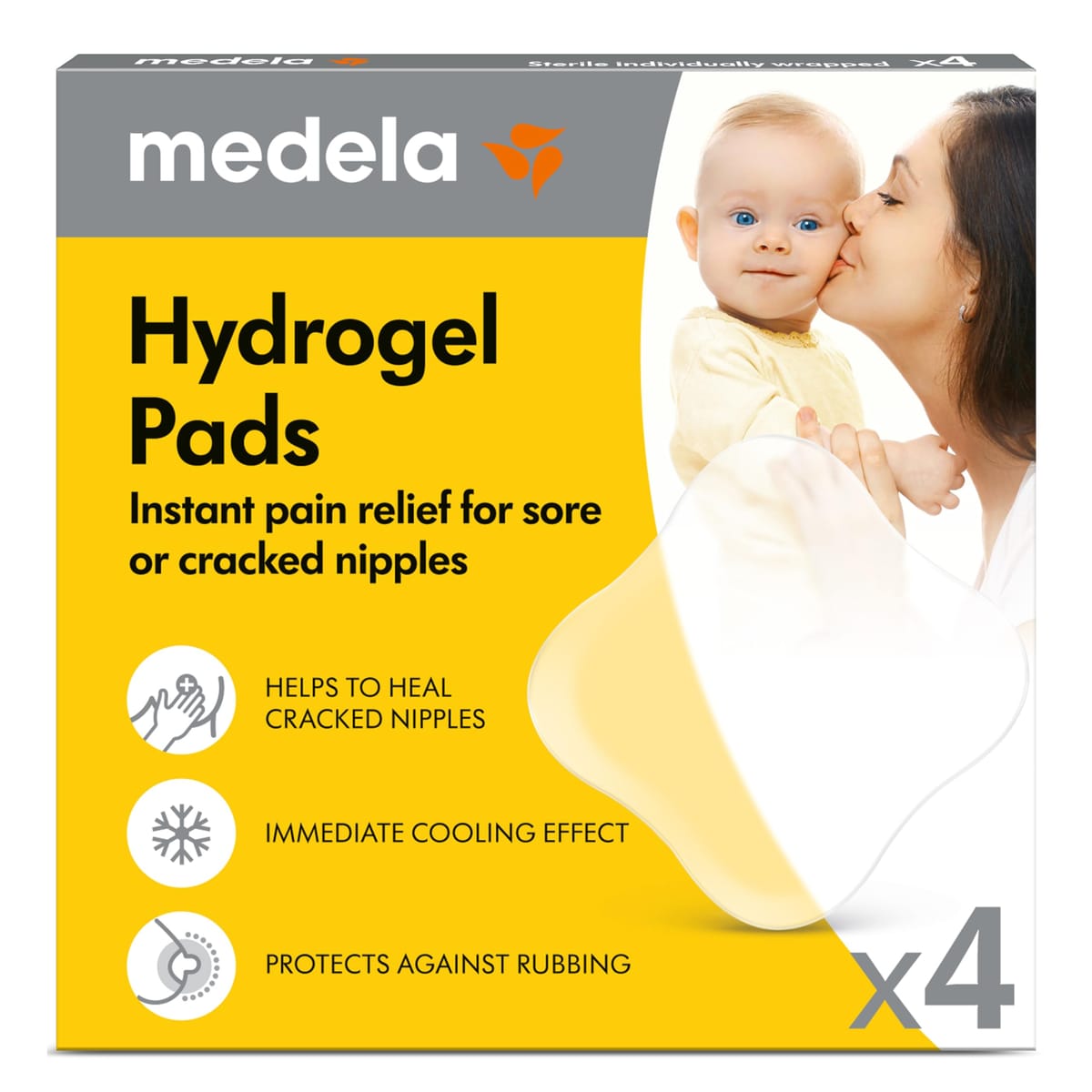 Medela(メデラ) ハイドロジェルパッド 4枚入り 日本語説明書付き [並行輸入品]