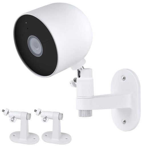 wochel 調節可能なセキュリティ壁マウントブラケット Google Nest Cam(バッテリー)用 2個パック セキュリティカメラシステムに最適な視野角 - ホワイト wochel 調節可能なセキュリティ壁マウントブラケット Google Nest Cam(バッテリー)用 2個パック セキュリティカメラシステムに最適な視野角 - ホワイト