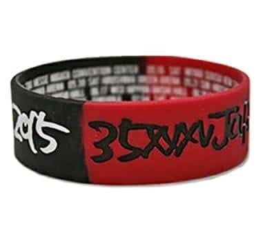 ONE OK ROCK ワンオクロック ワンオク 2015 35xxxv JAPAN TOUR 公式グッズ ラババン ラバーバンド ブラック×レッド