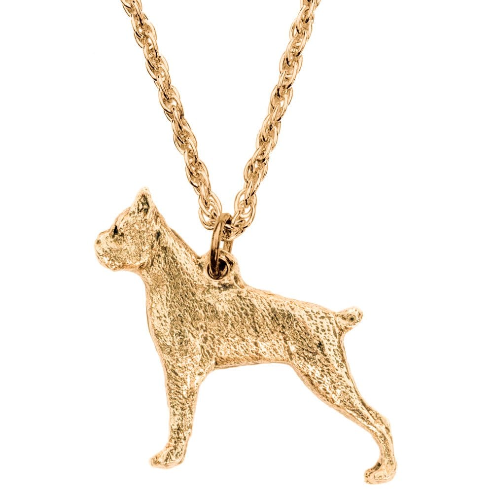 ボクサー（断耳バージョン） イギリス製 アート ドッグ ペンダント ネックレス コレクション