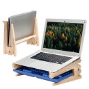 NOELAMOUR ノートパソコンスタンド 縦置き 木製 簡単組立て 収納 姿勢改善 放熱性