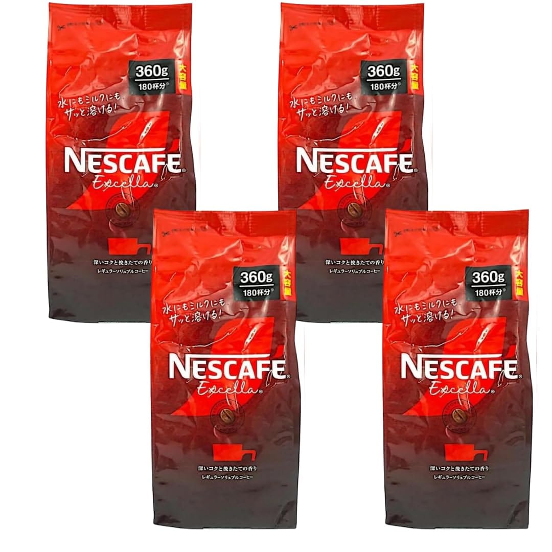 ネスカフェ エクセラ インスタントコーヒー 無糖 詰替用 360g 4個