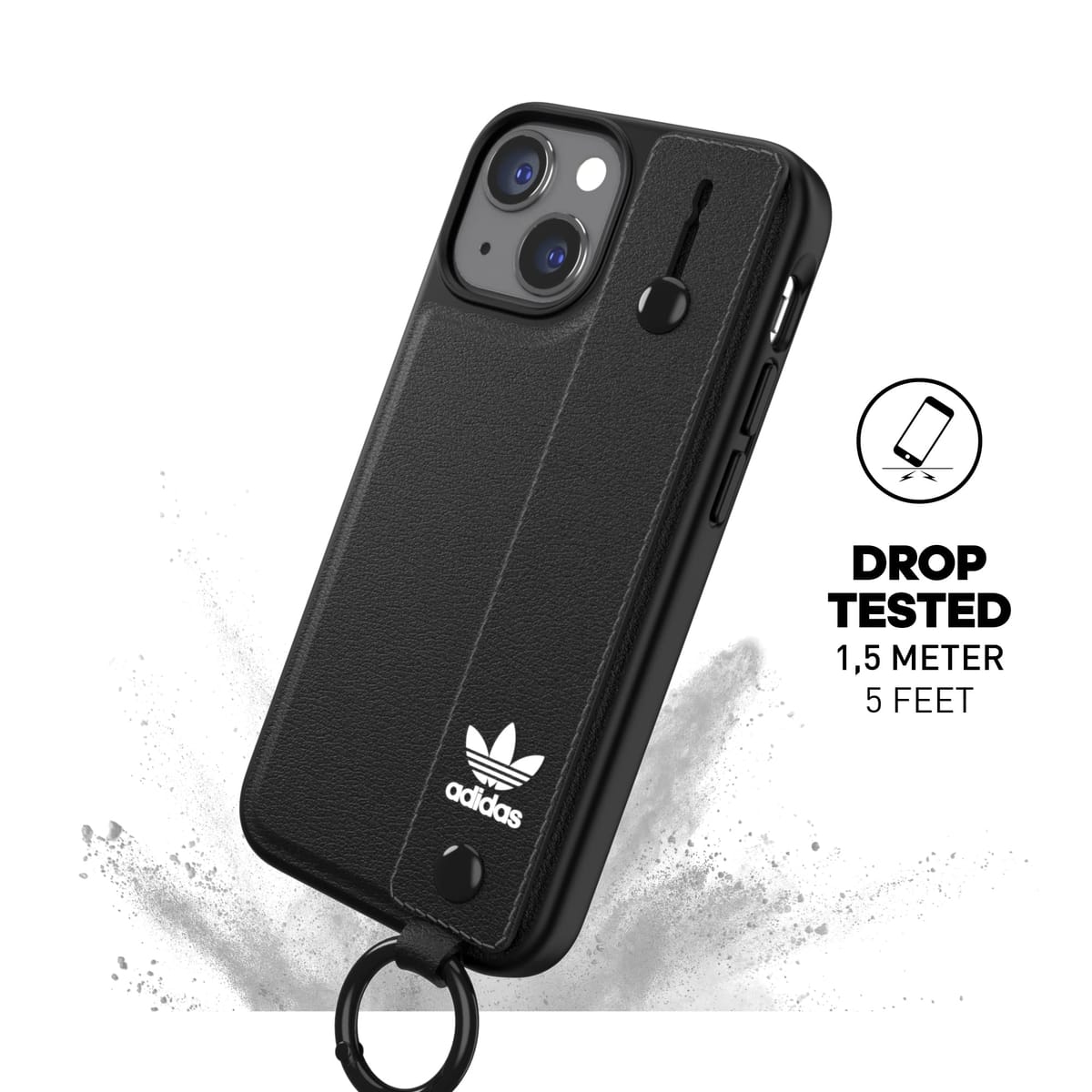 ���ǥ����� iPhone13mini������ �ϥ�ɥ��ȥ�åץ����� �֥�å� FW21 �ǥ����� [adidas iPhone 13 mini ���С� black Handstrap]