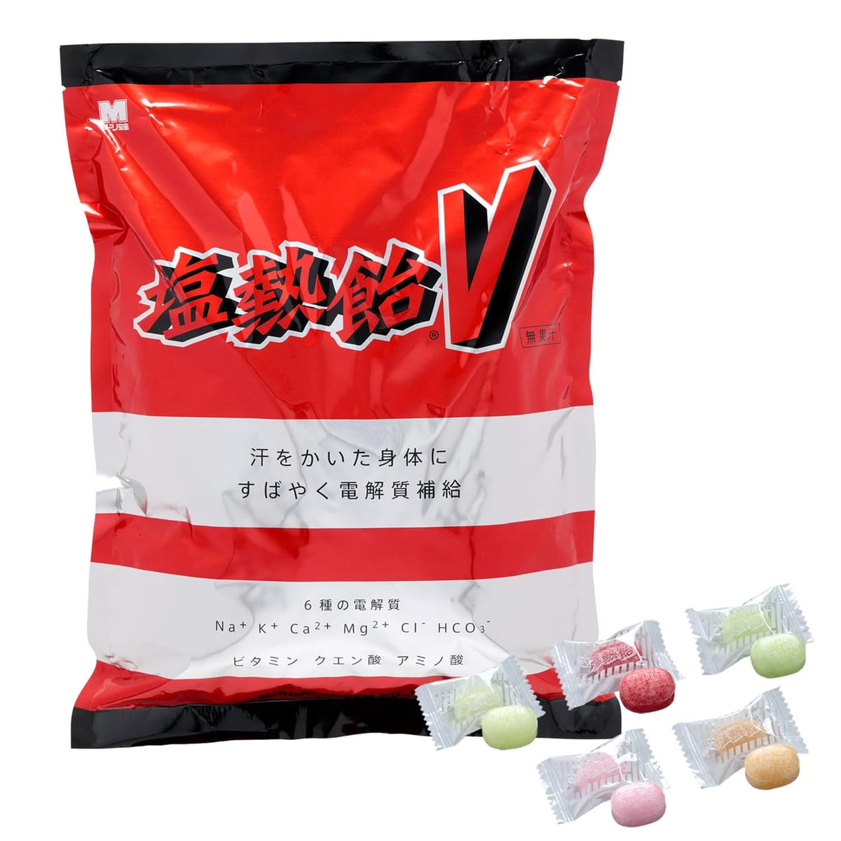 ミドリ安全 塩熱飴 V（ファイブ） 5味 セット 1kg （約185粒入）