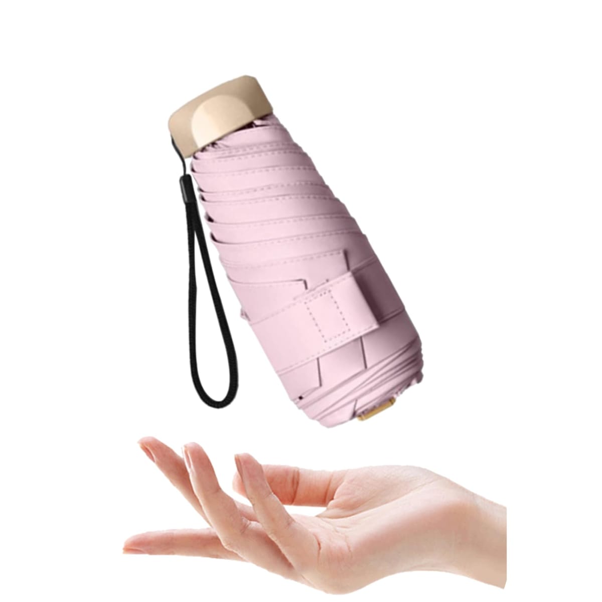 Wonderfall 日傘 折りたたみ傘 晴雨兼用 コンパクト 軽量 UVカット 遮光 遮熱 折り畳み日傘 紫外線遮断 耐風 撥水 メンズ レディース 母の日 父の日 プレゼント (ライトピンク)