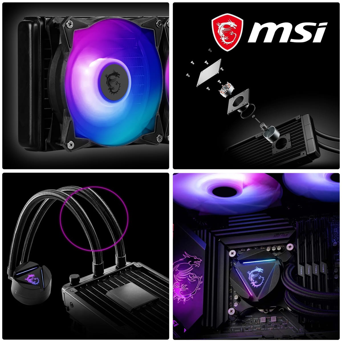 MSI MAG Core Liquid 360R V2 簡易水冷CPUクーラー LGA1700対応 FN1669 ブラック