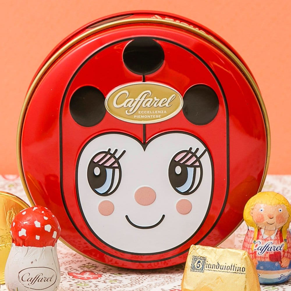 カファレルCaffarelチョコラティーノ缶テントウムシチョコレート