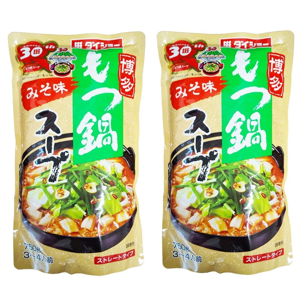 もつ鍋スープ 九州博多 もつ鍋 スープ もつ スープ 味噌味 1袋×2袋 もつ鍋 スープ ダイショー 鍋スープ みそ