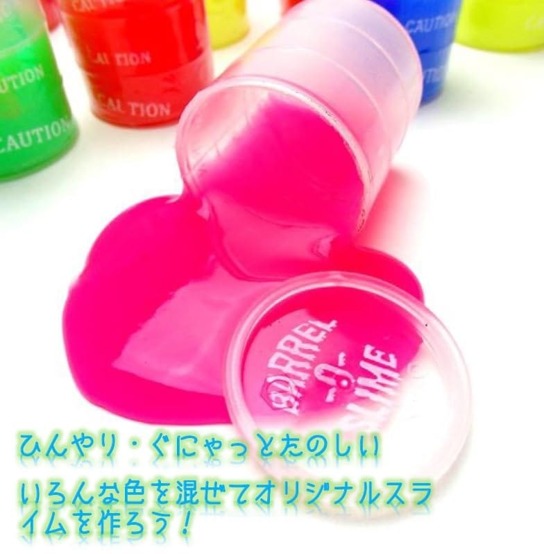 スライム 6色24個入り アソートセット ドラム缶 カラフル スライム オリジナル の スライムを作ろう！ 【縁日 ・ お祭り ・ 景品 ・ 粗品 ・ ご家庭用 として】